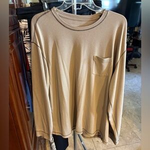 Men's Tan Pullover Shirt